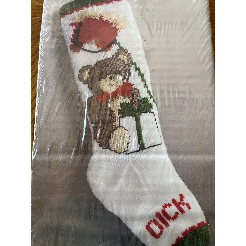 Bernat Christmas Stocking Kit Knit Knitted 1980s First Hobby Horse NEW Vintage